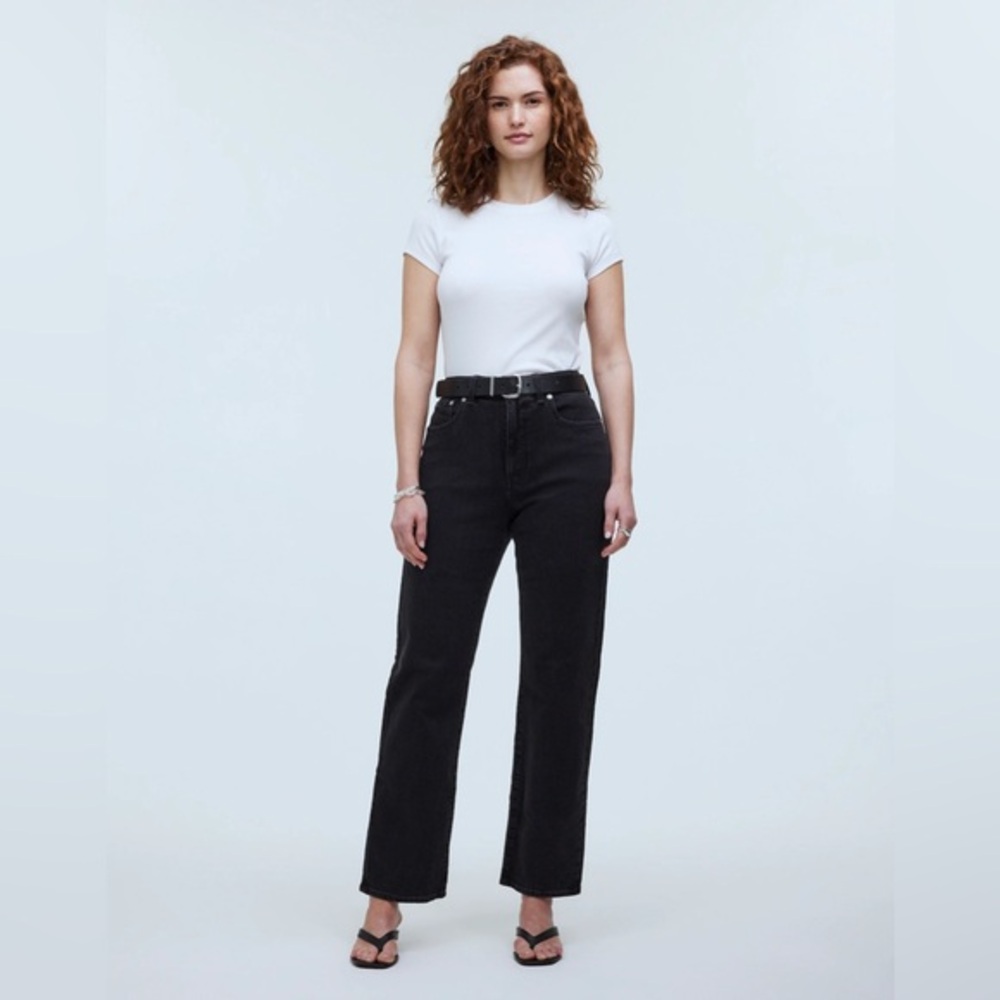 Madewell Black Straight Leg Jeans